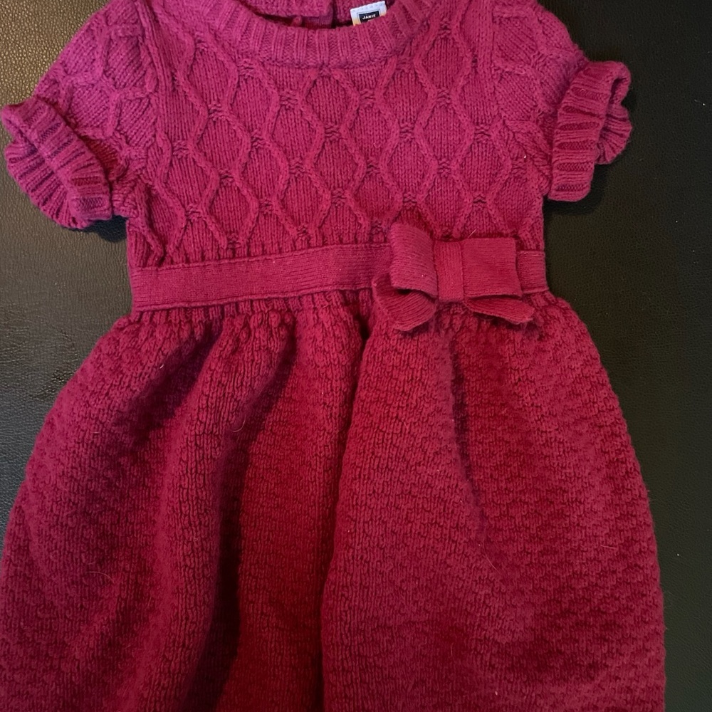 NWT Jamie and Jack Burgundy Knit dress 18-24